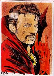 Dr. Strage Sketchcard, in Robert Hack's November 2016: Doctor Strange Comic  Art Gallery Room