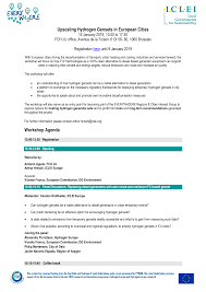 Upscaling Hydrogen Gensets in European Cities Workshop Agenda