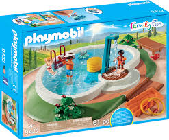 Playmobil Family Fun 9422 Swimming Pool With Pump Shower For Children Ages 4 Buy Online In El Salvador At Desertcart Productid 65001636