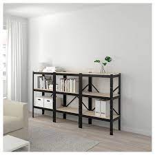 bror shelving unit black wood width 76 3 8 ikea regal schwarz regal ikea