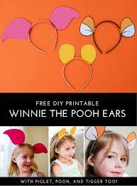 Diy Winnie The Pooh Ears Piglet Ears Tigger Ears Winnie The Pooh Halloween Winnie The Pooh Ears Piglet Costume Diy