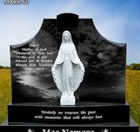Upright Catholic Virgin Mary Statues Headstone Design MOKK-60