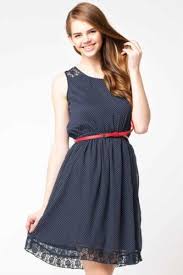 Lacivert Kadin Deseni Sifon Elbise 338134 Sifon Elbise Elbise Moda Stilleri