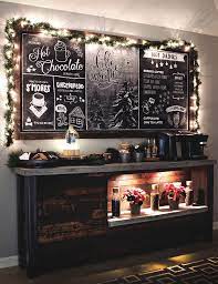 Christmas Coffee Bar Coffee House Decor Cozy Coffee Shop Coffee Shop Decor