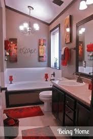 Velg blant mange lignende scener. Love This Not The Red Though Maybe In Purple Or Something More Serene Love Red Bathroom Decor Bathroom Red Restroom Decor