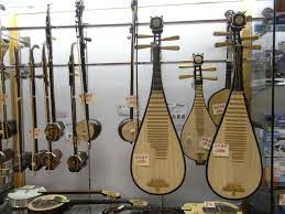 Show a type of veena being played. String Instrument Wikipedia
