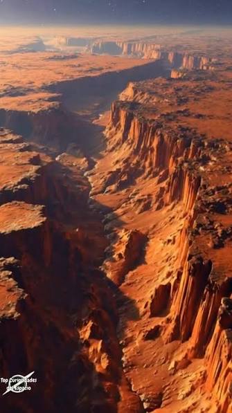  EL GRAN CAÑÓN DE MARTE: ¡10 VECES MÁS GRANDE QUE EL DE LA TIERRA! , No  es una grieta., Es una cicatriz planetaria., El Valles Marineris en Marte:,  ✅ Tiene 4.000 km de largo (aproximadamente el ...