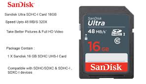 Sd stands for secure digital, sdhc stands for secure digital high capacity, shxc stands for secure digital extended capacity. Genuine Sandisk Ultra 16gb Sdhc Sd Class 10 48mb S 320x Memory Card Sdsdunb 016g