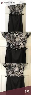 Dressbarn Black Atlas Gray Pleated Dress Nwt Pleated Dress Dress Barn Dresses