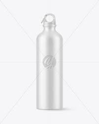 Matte Aluminum Sport Water Bottle With Ring For Carabiner Mockup In Bottle Mockups On Yellow Images Object Mockups