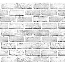 This gray brick wallpaper is the industrial chic print you've been waiting for. Buy Yancorp White Gray Brick Wallpaper Grey Self Adhesive Paper Home Decoration Peel And Stick Backsplash Wall Panel Door Christmas Decor 18x120 Online In Turkey B07lbscby7