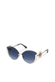 His designs are wild, sexy, erotic, and fluid because he doesn't show hesitation to use various materials such as leather, denim, silk, and feathers. Cat Eye Circles Sunglasses Roberto Cavalli Sunglasses