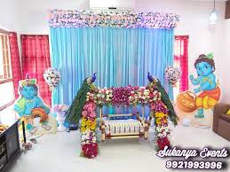 This function is held at home normally, excepting in normally rice is fed to the child. Barse Cradle Naming Ceremony Decoration In Pune Sukanya
