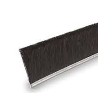 Tanis Brush RPVC331072 Stapled Strip Brush With Rigid PVC Backing, 90  Degree Profile