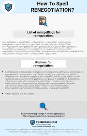 How To Spell Renegotiation And How To Misspell It Too Spellcheck Net