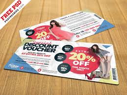Discount Voucher Design Template Psd Psdfreebies Com Voucher Design Coupon Design Design Template
