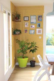 Un Coin Sombre Et Perdu Astuce Deco Un Papier Peint Lumineux Des Cadres Des Plantes Et Ca Devient Un Point D Architecte Interieur Astuces Deco Architecte