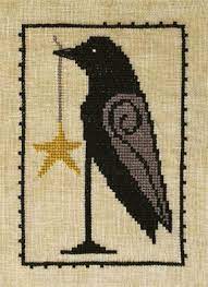 Lovers of crows, ravens, and other corvids will enjoy stitching this delightfully different cross stitch pattern. Artful Offerings Starring Russell Crow Cross Stitch Pattern 123stitch