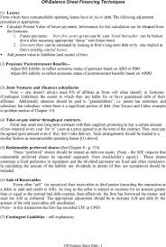 Joint venture, research and development agreements, or operating leases. Off Balance Sheet Financing Techniques Pdf Free Download