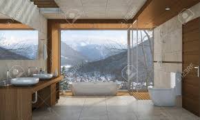 Bringen sie natur ins bad. 3d Rendering Schone Natur Badezimmer Badezimmer Mit Schonen Design Lizenzfreie Fotos Bilder Und Stock Fotografie Image 70516920