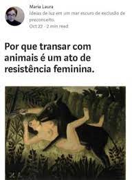 Print vaza e mostra feminista dizendo que “sexo com animais” é ato de  resistência (veja o vídeo)