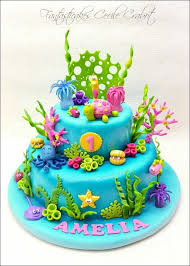 Under The Sea Cake For A Little Girl Ocean Cakes Sea Cakes Octonauts Cake