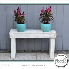 Vintage Shabby Style Bank Sitzbank Holzbank Hocker Landhaus Individuell Gartenbank Weiss Grau Holz Garten Blumenhocker Mint Petrol Shabby Chic Shabby Vintage Shabby Chic Decor