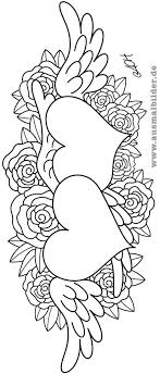 Ausmalbilder Rosen Mit Herz Heart Coloring Pages Love Coloring Pages Coloring Pages