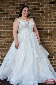 Plus Size Wedding Dress With Layered Skirt And Straps Plus Wedding Dresses Wedding Dresses Sparkle Wedding Dress