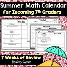 7th Grade Summer Math Review Packet Summer Math Math Review Math