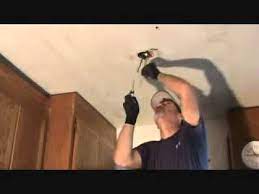 Some older style fans may have the ceiling fan light cover held by clips. Tips On Removing An Existing Light Fixture Junction Box Youtube