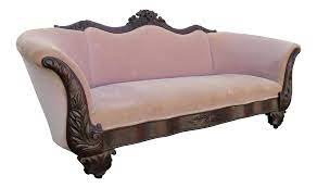 Plenty of couch vintage style to choose from. Victorian Late 1800s Hand Carved Flame Mahogany Sofa Couch Chairish