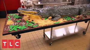 These are the two cake recipes that i used: Making A 14 Foot Alligator Cake Cake Boss Youtube