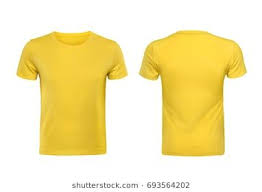 Yellow T Shirts Front And Back Used As Design Template Yellow T Shirt T Shirt Image T Shirt Design Template