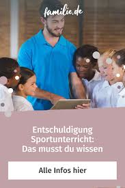 Wie ist das training für kinder organisiert? Entschuldigung Sportunterricht Das Musst Du Wissen Familie De Sportunterricht Schulalltag Sport