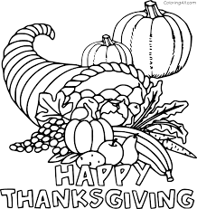 You might even get inspiration for your own thanksgiving feast! Happy Thanksgiving With Cornucopia And Vegetables Coloring Page Coloringall