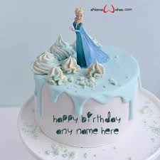 Cartoon Birthday Cake With Name And Photo Editor Advance Birthday Wish With Name Edit Enamewishes In 2020 Frozen Birthday Cake Cartoon Birthday Cake Happy Birthday Cakes