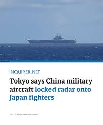 Japan-China Tensions Rise as Chinese Aircraft Locks Radar on Japanese  Fighter Jets