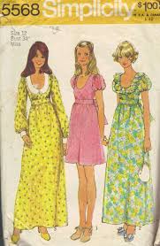 Simplicity 70s Sewing Pattern Hippie Boho Style Dress Maxi Etsy Vintage Dress Patterns Vintage Sewing Patterns Simplicity Patterns Vintage