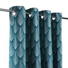 Rideau Velours Bleu Ecaille 140x240 Cm Rideaux Velours Bleu Decoration Rideaux Salon