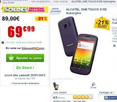 Smartphone android alcatel ot918d à ...