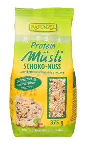 La combinazione di fiocchi d'avena, cacao in polvere crudo, olio di cocco extra vergine, scaglie di cocco, pezzi di cioccolato fondente con il 70% di cacao, semi di chia e mandorle in un muesli, che viene. Muesli Proteico Al Cioccolato E Nocciole Di Rapunzel Macrolibrarsi It