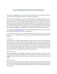 Top 5 Workouts That Burn Your Belly Fat By Seoworld77 Issuu