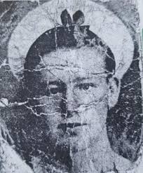 Photo of my grandmother Annie Prattern holding my mum Irene . This photo  was carried by my grandad Jack during the war when he was doing the  Atlantic crossings. The reason for