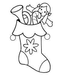 Santa down the chimney coloring page. A Packed Of Christmas Stocking On Christmas Coloring Page Netart