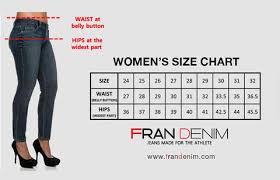 sizing fran denim