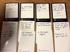 Hilarious and creative ideas for blank cards in cards of humanity game or diy your own deck of cards against humanity. Cards Against Humanity Blank Cards Custom Cards Against Humanity Cards Against Humanity Cards Of Humanity