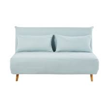 Divano Trasformabile 2 Posti Blu Ghiaccio Nio Maisons Du Monde
