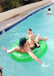 Baby Lux And Dad Tom Baby Lux Pool Float Pool