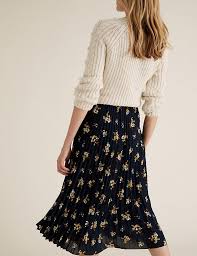Quality products at remarkable prices. Floral Pleated Midi Skirt M S Collection M S
